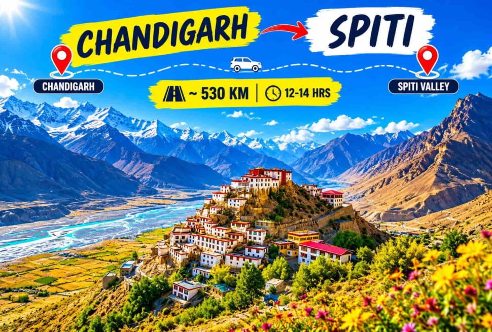 Chandigarh to Spiti Taxi Service